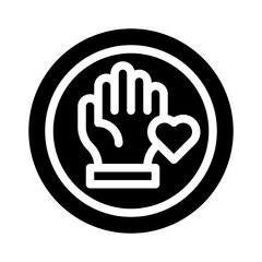 Obraz premium volunteering glyph icon