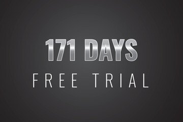 Fototapeta premium 171 day free trial banner design. 171 days free banner background 