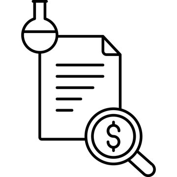lab report analysis with magnifying glass clip art preview