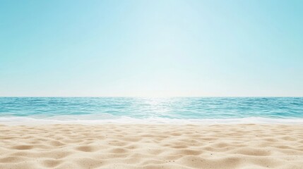 Obraz premium Perfect Summer Day at Sunny Beach - 3D Illustration with Copy Space