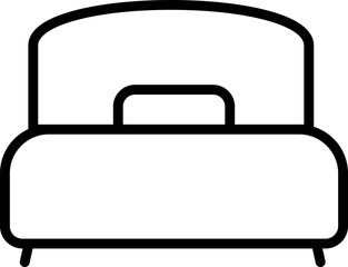 Vector Illustration of Single Bed Icon