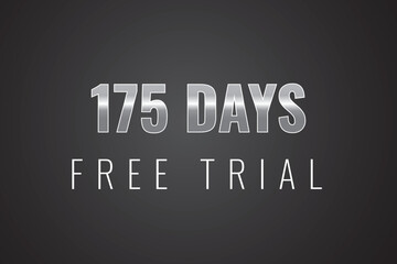 175 day free trial banner design. 175 days free banner background
