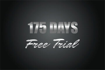 175 day free trial banner design. 175 days free banner background

