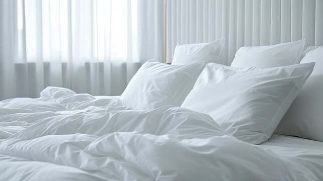 Bedsheets: Featuring a fitted sheet for the mattress and a flat sheet between the sleeper and duvet. Made of cotton or linen for a soft, breathable, and cool sleeping experience.
