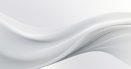 A smooth, flowing abstract design in shades of white, evoking a sense of calm and elegance.