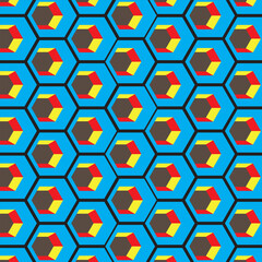 seamless hexagon pattern, seamless geometric pattern