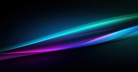 A vibrant abstract design featuring flowing lines in shades of blue, teal, and purple.