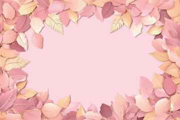 Fototapeta premium Vector foliage pattern frame