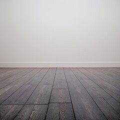 Fototapeta premium Wood flooring reaching into a blank white endlessness 