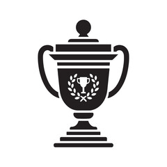 antique bronze cup isolated vector on white background