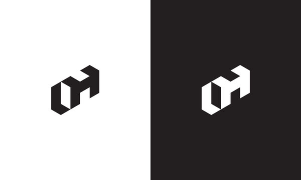 LH logo, monogram unique logo, black and white logo, premium elegant logo, letter LH Vector