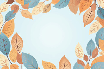 Vector foliage pattern frame