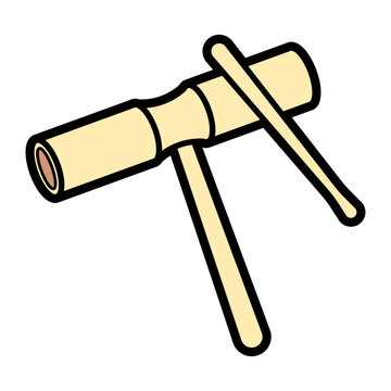 教育用楽器イラスト：ウッドブロック