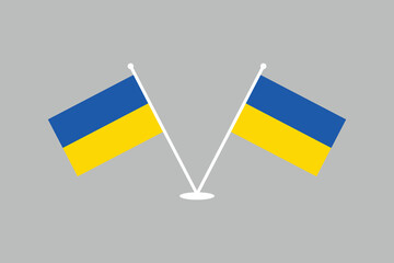 Ukraine flag, Flag of Ukraine, Flag Ukraine vector, Ukrainian flag symbol, The color of the original, Stock vector illustration
