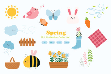 Spring Flat Illustration