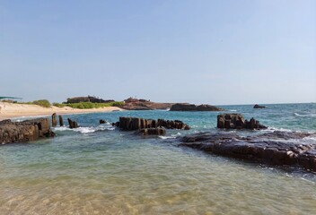 St.Mary's Island, Malpe, Karnataka, India is a famous tourist place, it a very beautiful island for visit.