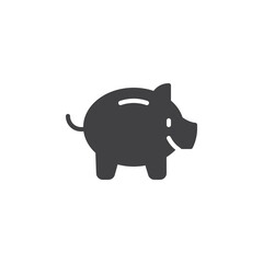 Piggy bank vector icon