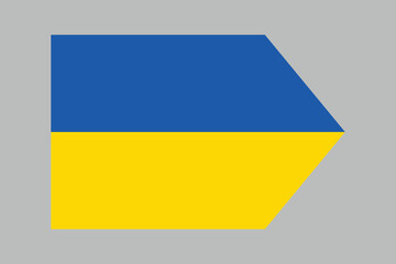 Ukraine flag sign, Flag of Ukraine, Flag Ukraine vector, Ukrainian flag symbol, The color of the original, Stock vector illustration
