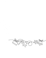 Christmas set icon lineart design vector for template and background 