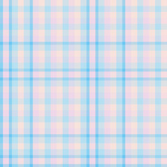 Seamless pattern of Scott fabrics. A gentle pastel plaid design that cozy and classic touch. This checkered pattern features soft, muted colors. Ideal for apparel, vintage-inspired or minimalist look.