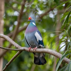 lilac roller on a branch