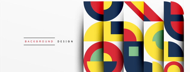 Modern geometrical abstract background - circles. Business or technology presentation design