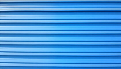 Obraz premium Blue corrugated metallic background backdrop with horizontal lines and a shiny, reflective surface 