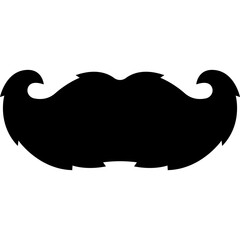 Mustache. Facial Hair Style. Vector Illustration