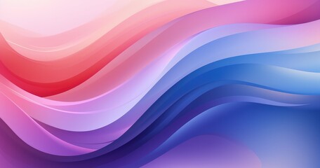 Abstract wave design with smooth gradients in pink and blue hues.