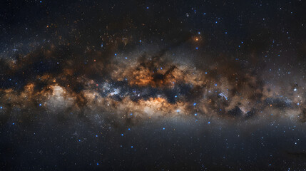Obraz premium A dark sky illuminated by the constellation of Sagittarius and countless stars.