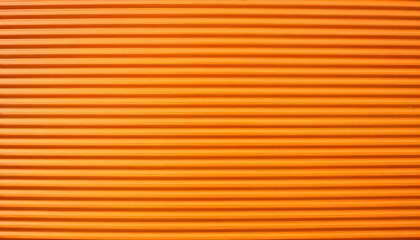 Obraz premium Orange corrugated metallic background backdrop with horizontal lines and a shiny, reflective surface 
