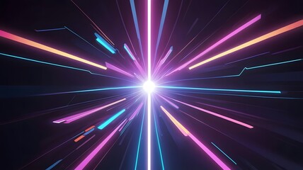 Fototapeta premium Futuristic abstract neon light social network&nbsp;image