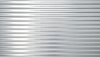 Obraz premium Silver corrugated metallic background backdrop with horizontal lines and a shiny, reflective surface 