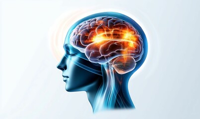 Obraz premium Mindful Productivity: Close-up Digital Painting of an Organized Mind Symbolizing Clarity and Focus