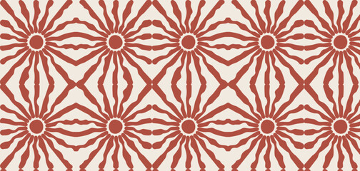 Abstract contemporary hand drawn flowers seamless pattern. Pastel boho background in minimalist. Suit for presentation, backgrounds, wallpapers, textile, and fashion.