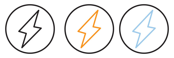 Lightning icon set illustration. electric sign and symbol. power icon. energy sign