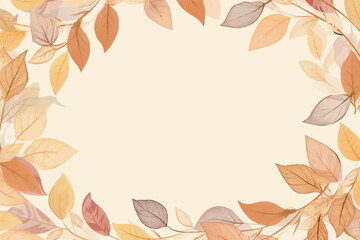 Vector foliage pattern frame