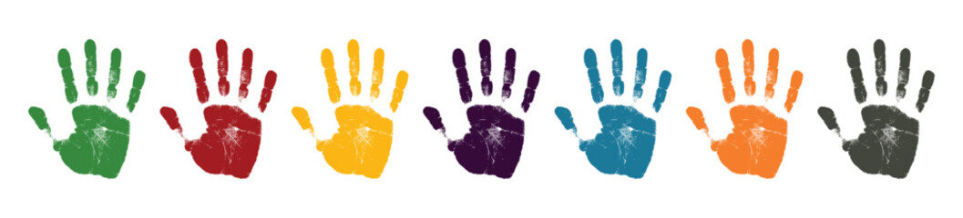 hand printing colour vector design