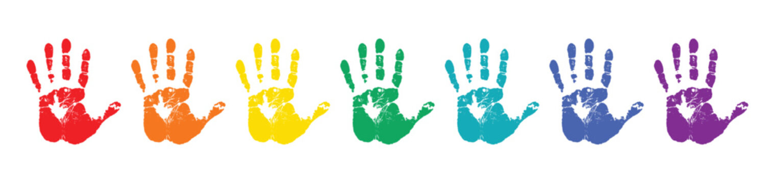 Fototapeta hand printing colour vector design
