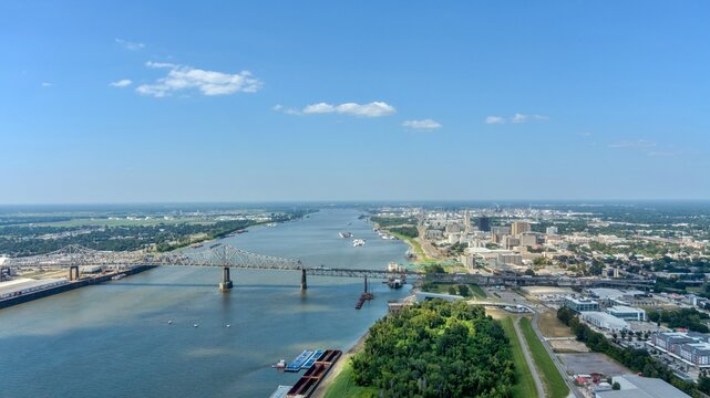 Aerial view of Baton Rouge, Louisiana