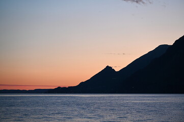 Fototapeta premium Abend am Gardasee