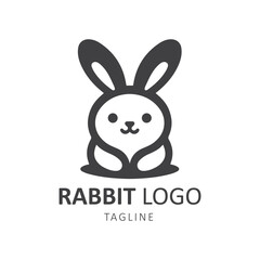 rabbit logo cute vector design