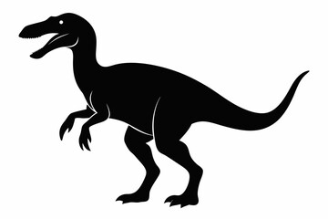 Fototapeta premium Dinosaur, dinosaur vector silhouette, dinosaur icon 