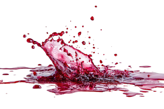Vibrant splash of red liquid on a black background, capturing the dynamic motion of water and color in perfect harmony.