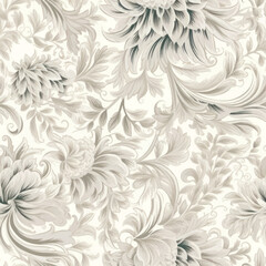 Elegant floral vintage wallpaper design