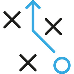 Strategy Plan, Game Success Strategy, Football or Basketball Coach Strategy. Vector Icon