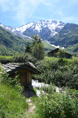Fototapeta premium Landschaft am Refuge de Miage