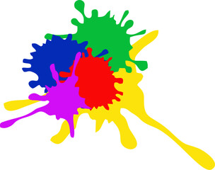 Colorful Watercolor Splash Splatter Stain