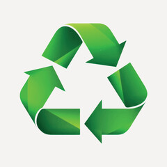 Obraz premium Green recycling symbol illustration