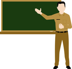 Indonesian Teacher Civil Servant Illustration